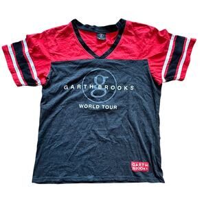 GARTH BROOKS | Color Block Women’s Tour Graphic Tee Band Concert | SIZE XL